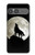 S1981 Loup hurlant à la lune Etui Coque Housse pour Sony Xperia 10 VII