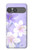 S2361 Fleurs blanches Violet Etui Coque Housse pour Sony Xperia 10 VII