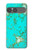 S2377 Turquoise Texture Motif imprimé Gemme Etui Coque Housse pour Sony Xperia 10 VII