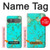 S2377 Turquoise Texture Motif imprimé Gemme Etui Coque Housse pour Sony Xperia 10 VII