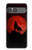 S2955 Loup Hurlant Rouge Lune Etui Coque Housse pour Sony Xperia 10 VII
