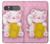 S3025 Rose Maneki Neko chat chanceux Etui Coque Housse pour Sony Xperia 10 VII