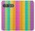 S3678 Vertical arc-en-ciel coloré Etui Coque Housse pour Sony Xperia 10 VII