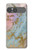 S3717 Imprimé graphique en marbre bleu pastel or rose Etui Coque Housse pour Sony Xperia 10 VII