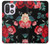 S3112 Motif floral Rose Noir Etui Coque Housse pour OnePlus 15