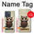 S0360 café Chouette Etui Coque Housse pour Motorola Edge 70
