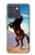 S0934 Sauvage Black Horse Etui Coque Housse pour Motorola Edge 70