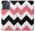 S1849 Rose Noir Chevron Zigzag Etui Coque Housse pour Motorola Edge 70