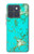 S2377 Turquoise Texture Motif imprimé Gemme Etui Coque Housse pour Motorola Edge 70