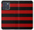 S2638 Noir et Rouge rayé Etui Coque Housse pour Motorola Edge 70