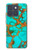 S2688 Aqua Copper Turquoise Graphic Gemme Etui Coque Housse pour Motorola Edge 70