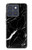 S2895 Noir Marbre imprimé graphique Etui Coque Housse pour Motorola Edge 70