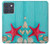 S3428 Aqua Bois Coquille d'étoile de mer Etui Coque Housse pour Motorola Edge 70