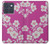 S3924 Fond rose fleur de cerisier Etui Coque Housse pour Motorola Edge 70