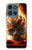 S0863 De feu crâne Etui Coque Housse pour Motorola Moto G (2026), G Play (2026)