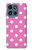 S2358 Rose à pois Etui Coque Housse pour Motorola Moto G (2026), G Play (2026)