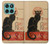 S2739 Chat Noir Noir Chat Millésime Etui Coque Housse pour Motorola Moto G (2026), G Play (2026)