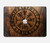 S4036 Boussole en bois viking Vegvisir Etui Coque Housse pour MacBook Pro 16 M1,M2,M3,M4 (2021,2024) - A3403, A3186, A2991, A2780, A2485