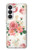 S1859 Motif Rose Etui Coque Housse pour Samsung Galaxy S26