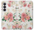 S1859 Motif Rose Etui Coque Housse pour Samsung Galaxy S26