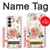 S1859 Motif Rose Etui Coque Housse pour Samsung Galaxy S26