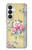 S2229 Fleurs millésimé Etui Coque Housse pour Samsung Galaxy S26