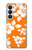 S2245 Hawai Hibiscus Motif orange Etui Coque Housse pour Samsung Galaxy S26