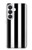 S2297 Noir et blanc rayures verticales Etui Coque Housse pour Samsung Galaxy S26
