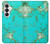 S2377 Turquoise Texture Motif imprimé Gemme Etui Coque Housse pour Samsung Galaxy S26