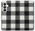 S2842 Noir et blanc Buffle motif de vérification Etui Coque Housse pour Samsung Galaxy S26