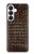 S2850 Imprimé alligator marron Peau graphique Etui Coque Housse pour Samsung Galaxy S26