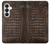 S2850 Imprimé alligator marron Peau graphique Etui Coque Housse pour Samsung Galaxy S26