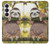 S3138 Peinture mignon bébé Sloth Etui Coque Housse pour Samsung Galaxy S26