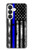 S3244 Ligne Bleu mince Etats-Unis Etui Coque Housse pour Samsung Galaxy S26