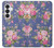 S3265 Motif Fleur millésimé Etui Coque Housse pour Samsung Galaxy S26