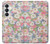 S3688 Motif d'art floral floral Etui Coque Housse pour Samsung Galaxy S26