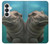 S3871 mignon, bébé, hippopotame, hippopotame Etui Coque Housse pour Samsung Galaxy S26