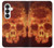 S3881 Crâne de feu Etui Coque Housse pour Samsung Galaxy S26