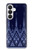 S3950 Motif textile thaïlandais bleu Etui Coque Housse pour Samsung Galaxy S26