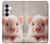 S3979 Bébé cochon mignon Etui Coque Housse pour Samsung Galaxy S26