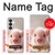 S3979 Bébé cochon mignon Etui Coque Housse pour Samsung Galaxy S26