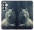 S1516 Loup blanc Etui Coque Housse pour Samsung Galaxy S26 Plus