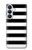 S1596 Noir et blanc rayé Etui Coque Housse pour Samsung Galaxy S26 Plus