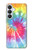 S1697 Tie Dye coloré imprimé graphique Etui Coque Housse pour Samsung Galaxy S26 Plus