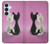 S1832 Chat d'amour Etui Coque Housse pour Samsung Galaxy S26 Plus