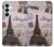 S2211 Carte postale de Paris Tour Eiffel Etui Coque Housse pour Samsung Galaxy S26 Plus