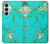 S2377 Turquoise Texture Motif imprimé Gemme Etui Coque Housse pour Samsung Galaxy S26 Plus