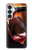 S2396 Rouge Bouteille de vin et le verre Etui Coque Housse pour Samsung Galaxy S26 Plus