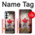 S2490 Canada Feuille d'érable Drapeau Texture Etui Coque Housse pour Samsung Galaxy S26 Plus