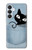 S2641 Noir Chat Poche Etui Coque Housse pour Samsung Galaxy S26 Plus